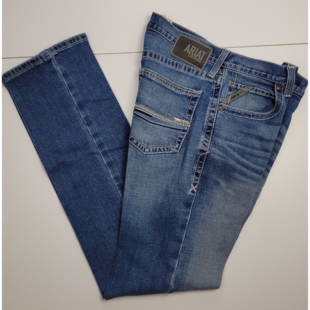 Ariat M5 Straight Leg Work Blue Jeans Western Streetwear Men's Size 33/36